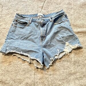 Abercrombie Fitch Women's 4 In Moms Shorts‎ High Rise Curve Love Tagged 34/18 L